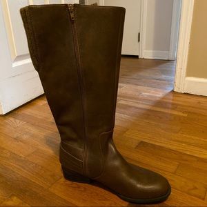 Dark Brown Wide Calf Boots